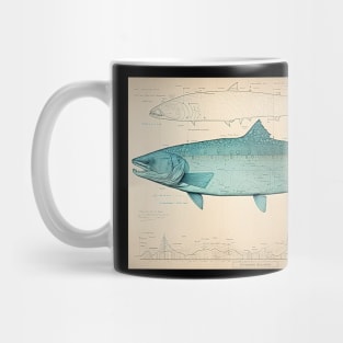 Chinook Salmon Fish Print Mug